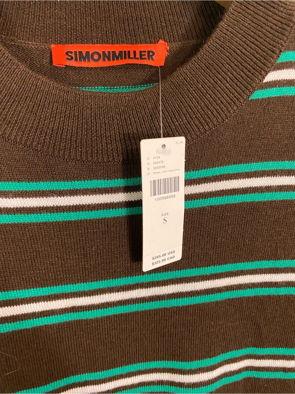 Anthropologie Simon Miller Pip Poplin Combo Sweater Brown Dress Small - Picture 4 of 6